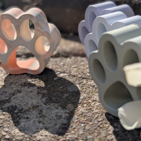 Pfote oder Herz mit Pfote aus Gießmasse