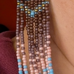 Boho Fransen-Ohrringe Ombré: „Desert Sky“10 cm