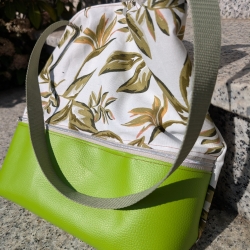 Shopper grün mit Reißverschluss