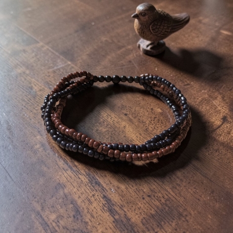 Elastisches Perlenarmband 4 Reihen