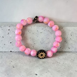 Perlenarmband Rosa