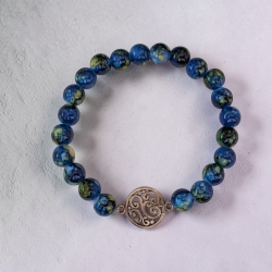 Perlenarmband Blau