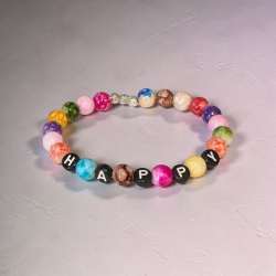 Perlenarmband HAPPY