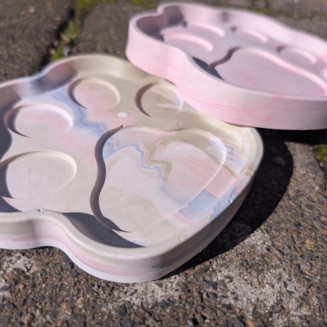 Pfotenteller aus Gießmasse | Wunsch-Pfote Teller | Tierliebe