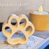 Pfote oder Herz mit Pfote aus Gießmasse