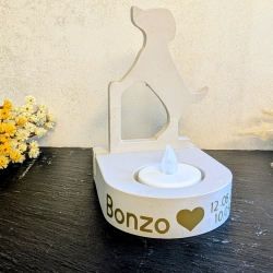 individueller Hunde- oder Pfoten-Kerzenhalter