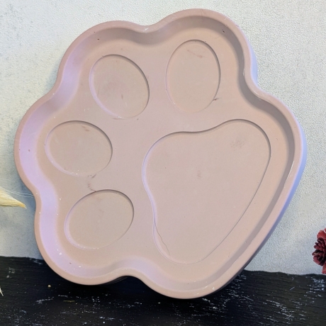 Pfotenteller aus Gießmasse | Wunsch-Pfote Teller | Tierliebe