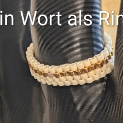 Dein Wort als Ring - individueller Morsecode-Ring schmal (Peyote)