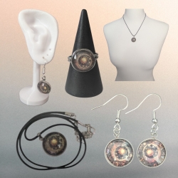 Schmuckset mit Motivstein