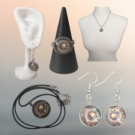 Schmuckset mit Motivstein