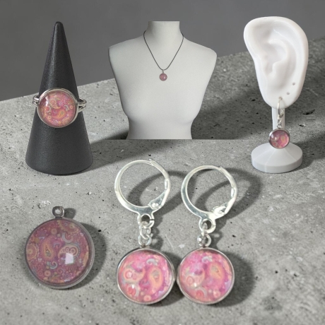 Schmuckset mit Motivstein