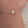 personalisiertes Armband Buchstabe | Schwarz, Weiß, Gold, Silber