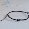 personalisiertes Armband Buchstabe | Schwarz, Weiß, Gold, Silber