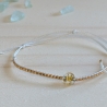 personalisiertes Armband Buchstabe | Schwarz, Weiß, Gold, Silber