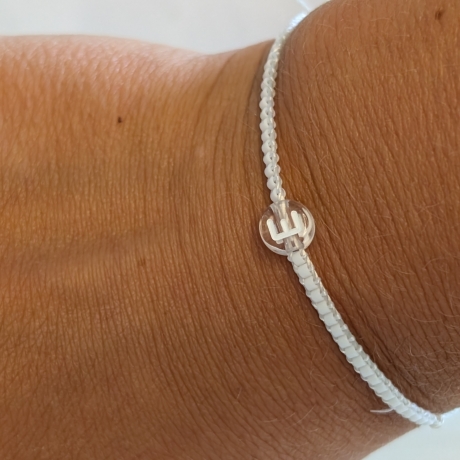 personalisiertes Armband Buchstabe | Schwarz, Weiß, Gold, Silber