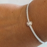 personalisiertes Armband Buchstabe | Schwarz, Weiß, Gold, Silber