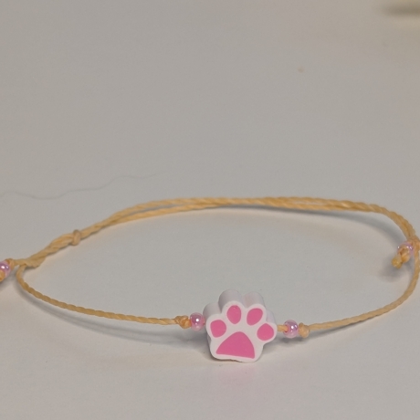 Pfoten Armband – verstellbares Armband mit Pfotenperle