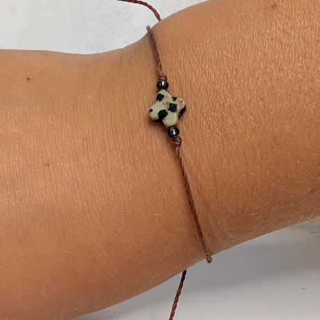 Jaspis Glücksklee Armband – Glücksbringer Symbol Armband