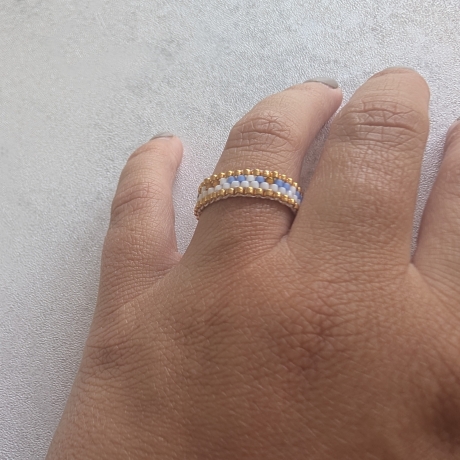 Dein Wort als Ring - individueller Morsecode-Ring schmal (Peyote)