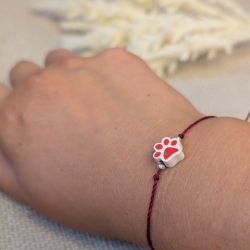 Pfoten Armband – verstellbares Armband mit Pfotenperle
