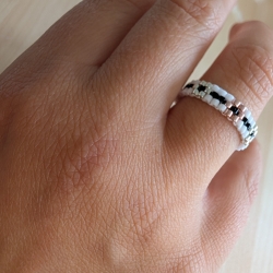 personalisierter Ring mit floralem Muster | Wunschfarben