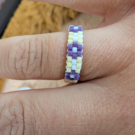 personalisierter Ring mit floralem Muster | Wunschfarben