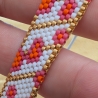 personalisiertes Armband Leo-Muster | Perlenarmband Wunschfarben