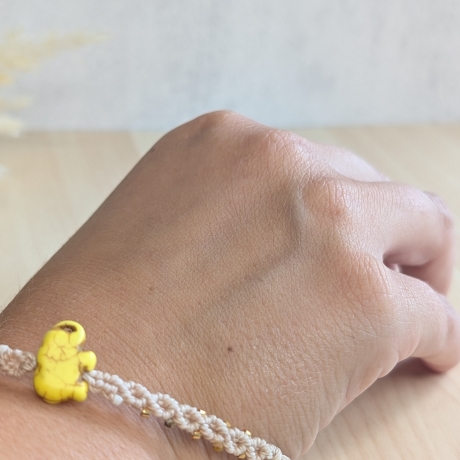 Elefantenarmband Makramee in Wunschfarben