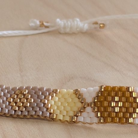 Armband mit geometrischem Muster Wunschfarben | modernes Armband