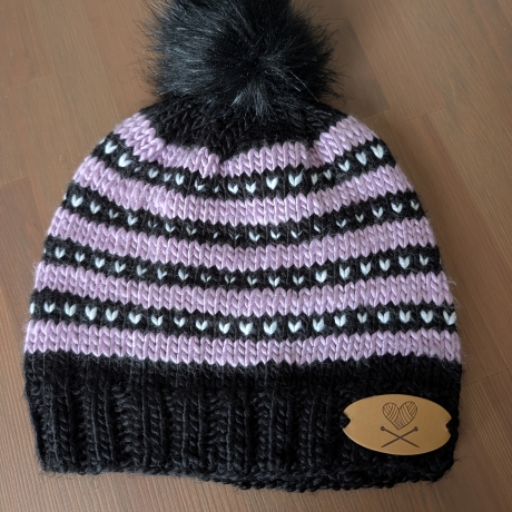 Kuschelige Wintermütze - handgestrickt