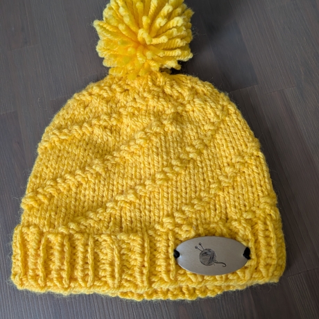 Kuschelige Wintermütze - handgestrickt