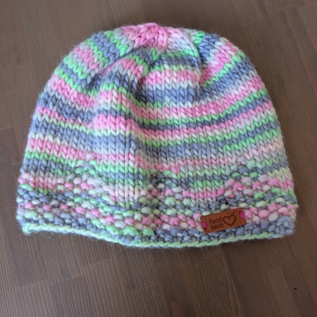 Kuschelige Wintermütze - handgestrickt