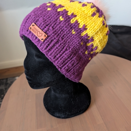 Kuschelige Wintermütze - handgestrickt