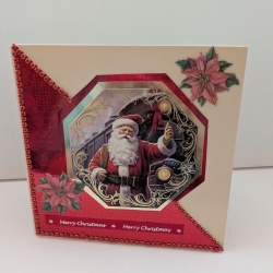 Weihnachtskarte mit einem Weihnachtsmann