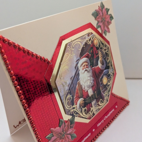 Weihnachtskarte mit einem Weihnachtsmann