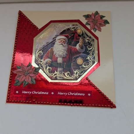 Weihnachtskarte mit einem Weihnachtsmann