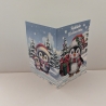 Weihnachtskarte mit einem süßen Pinguin