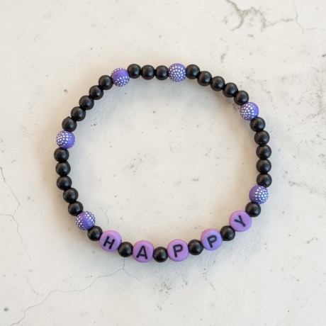 Perlenarmband HAPPY