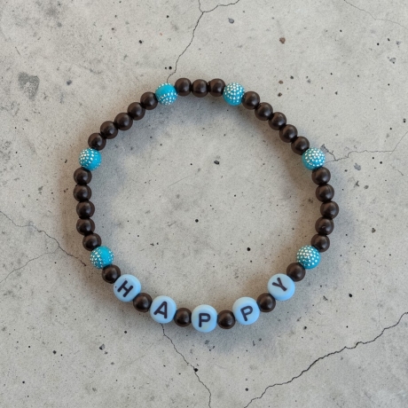 Perlenarmband HAPPY