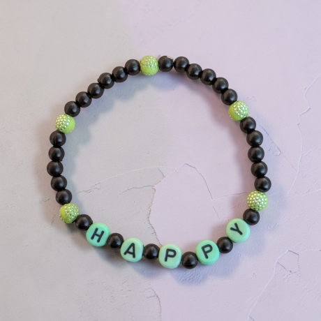 Perlenarmband HAPPY