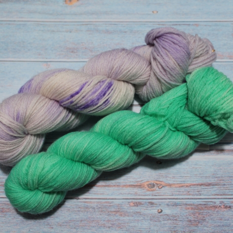 Handgefärbte Wolle Merino Baby 85 - Set 2x50 g -