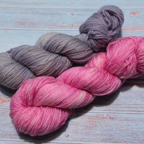 Handgefärbte Wolle Merino Baby 97 - Set 2x50 g -