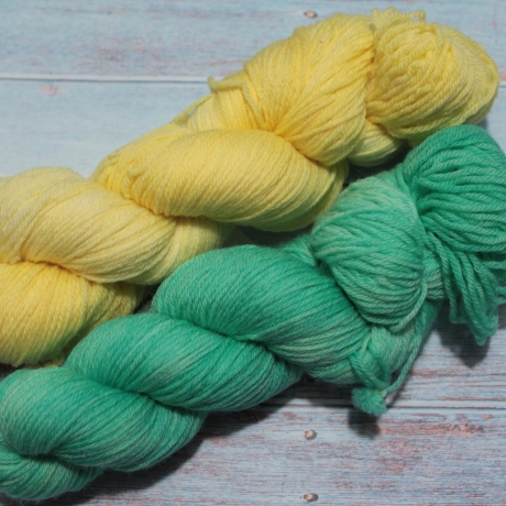 Handgefärbte Wolle Merino Baby 98 - Set 2x50 g -