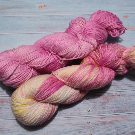 Handgefärbte plastikfreie Wolle Merino-Seide-Ramie Pinta Set 19/5