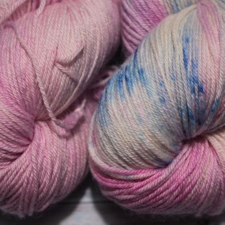 Handgefärbte plastikfreie Wolle Merino-Seide-Ramie Pinta Set 19/6
