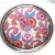 Paisley rosa Glas Cabochon Chunk Druckknopf Gr.L