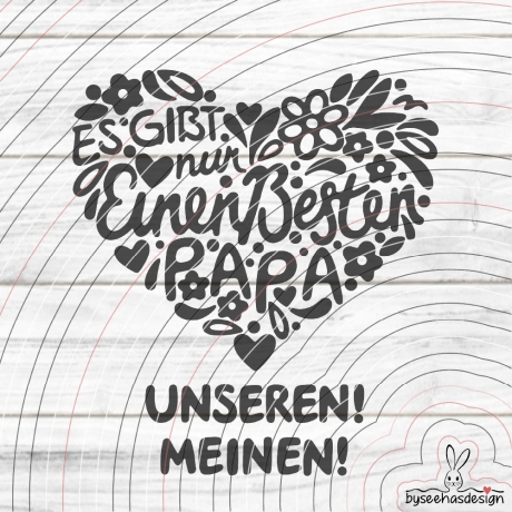 Papaherz Plotterdatei SVG DXF 