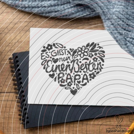 Papaherz Plotterdatei SVG DXF 