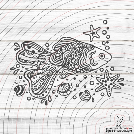 Paradies Fisch Plotterdatei SVG DXF 