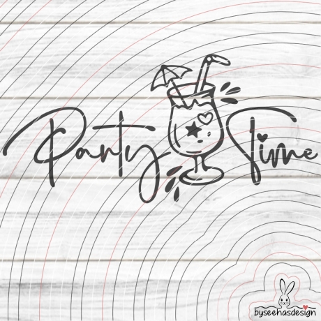Party Time Plotterdatei SVG DXF